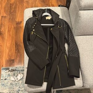 Michael kors trench coat Sz small black